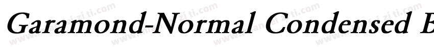 Garamond-Normal Condensed Bold Italic字体转换